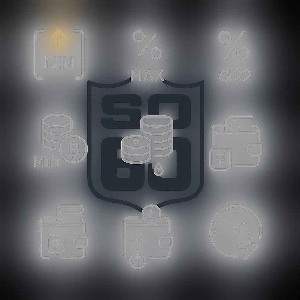 Icons for BTC, ETH, USDT, and USDC representing common deposit options